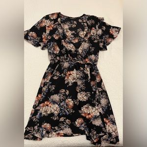 Navy floral dress